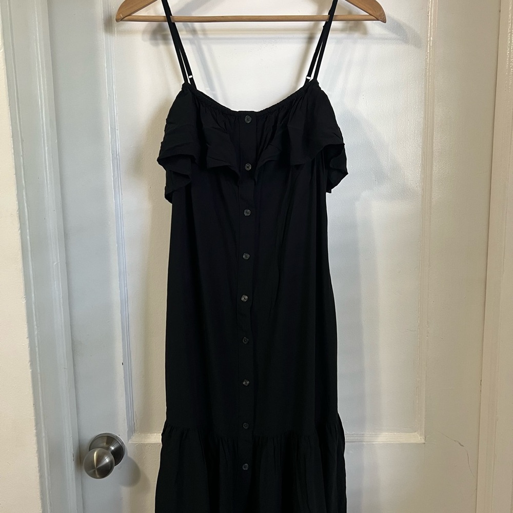 GAP Black Ruffled Tiered Sundress